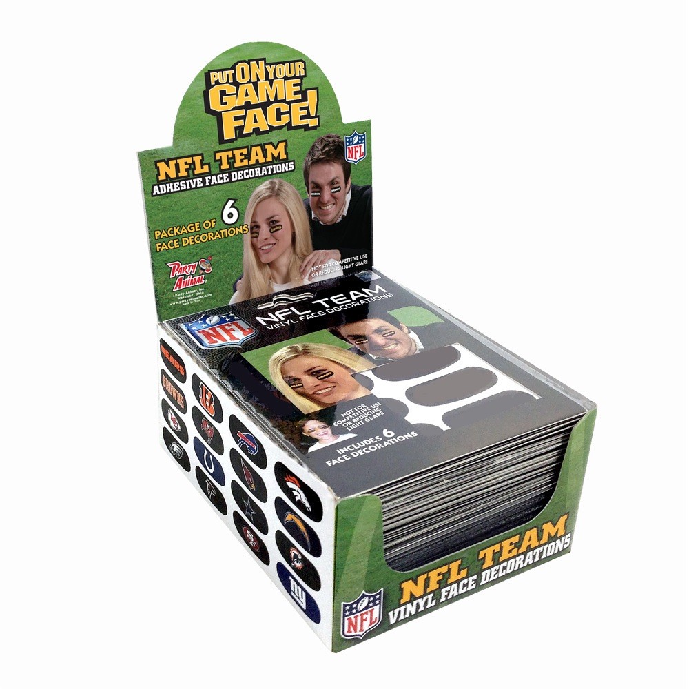 Seattle Seahawks NFL Eye Black Strips - 6 Vinyl Face Decorations