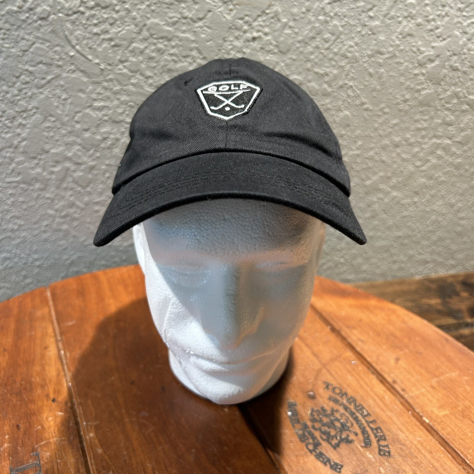 Nike Golf Adjustable Black Hat — Hook Loop Logo O… - image 1