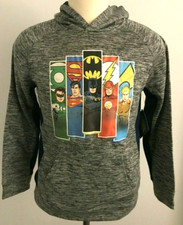 Justice League Batman-Superman Boys Long Sleeve Hoodie Size: XL - NEW FREE SHIP