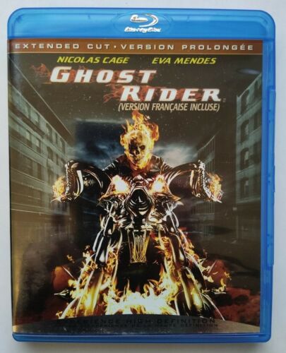 Ghost Rider (Blu-ray, 2007) Nicolas Cage / Eva Mendes / Marvel / Extended Cut - Picture 1 of 3