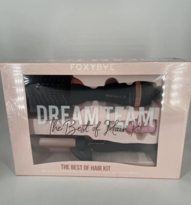 Foxybae Dream Team Best of Hair Kit, Baby Blush Blowout Brush.