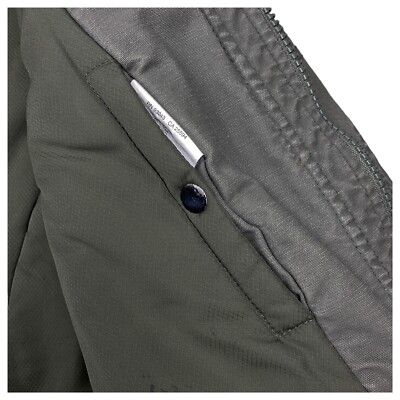 DIESEL Military Field Jacket Green Khaki Padded Hood Men's Small