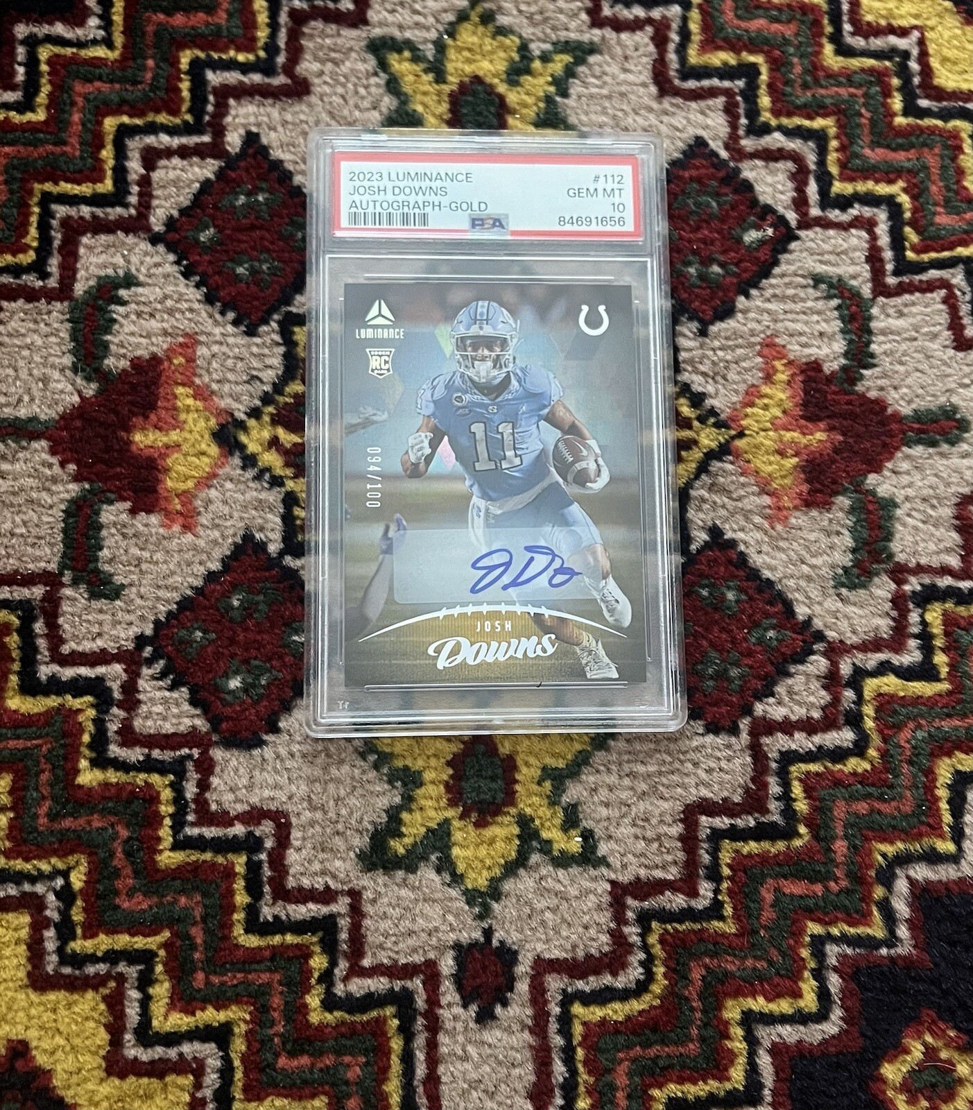 Josh Downs Panini Luminance #112 Autograph-Gold