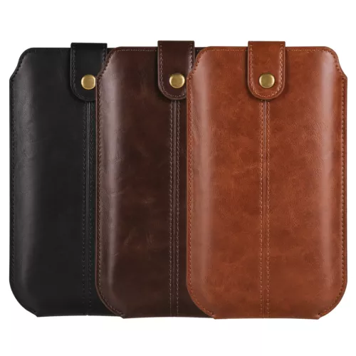 Leder Handytasche Handy Gürteltasche Universal Smartphone Tasche Schutzhüllen - Bild 1 von 9