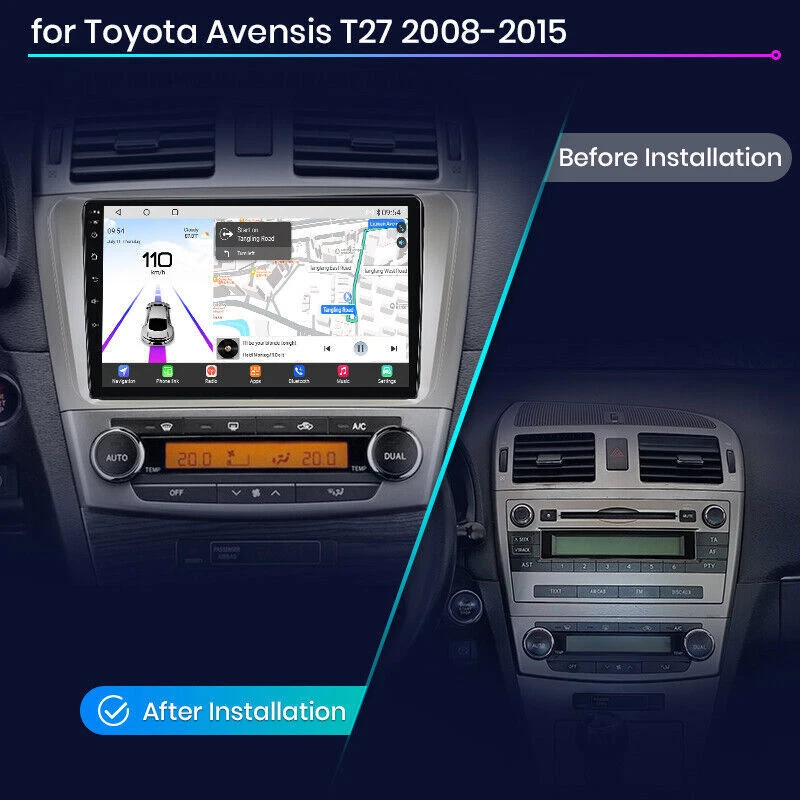 6+128G Autoradio Android 13 Für Toyota Avensis T27 2008-2015 Carplay GPS Navi BT - Bild 2 von 4