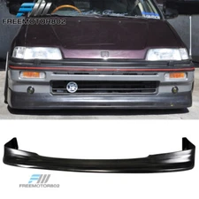 Fits 88-91 Honda Civic Zenki Style PU Front Bumper Lip Spoiler Black