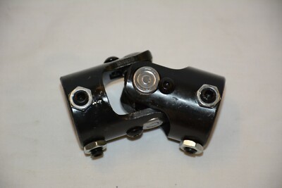 BLACK Steering Shaft U-Joint 1'' DD x 1'' DD street rat rod coupler