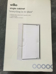 Wilko Bathroom Single Mirrored Chrome Cabinet Ebay