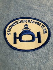 VINTAGE Ca. 1960's STROMBECKER SLOT CARS RACING TEAM EMBROIDERED PATCH RARE