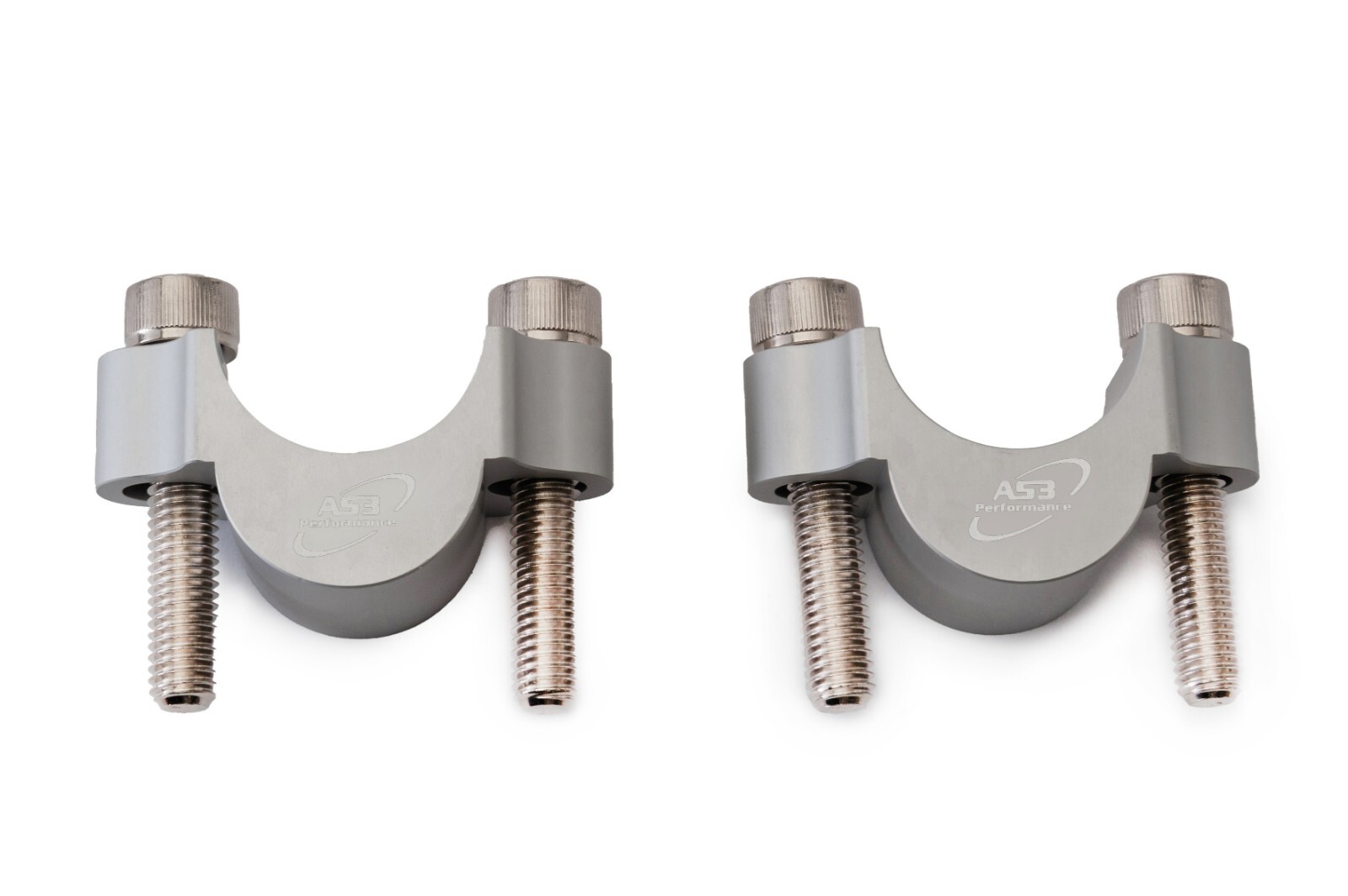 AS3 28.6MM HANDLEBAR RAISERS RISERS KIT +15mm SILVER