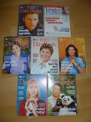 7x Reader´s Digest, 2000, 2001, pro Heft weniger als 1,70 !!!