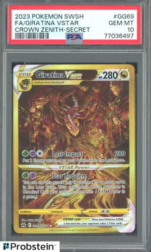 2023 Pokemon SWSH Crown Zenith Secret #GG69 Giratina Vstar FA PSA 10 GEM MINT