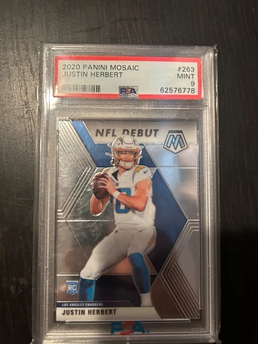 2020 Panini Mosaic - NFL Debut Justin Herbert #263 Silver Prizm (RC)