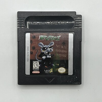 Nintendo Game Boy Color Rats! Authentic Official Tested & Working GBC Take2 1999