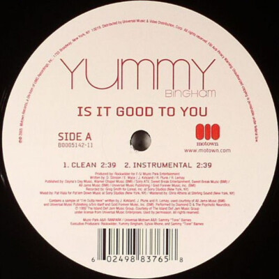 Elizabeth ''''Yummy'''' Bingham - Is It Good To You / Mint / 12''''