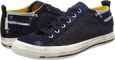 Diesel Exposure Low 1 Men's Canvas Lace Up Sneakers Shoes Indigo