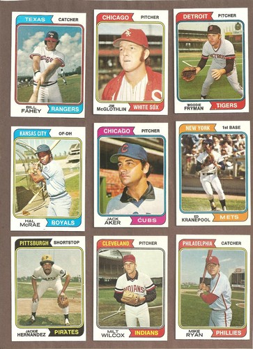 1974 Topps Baseball Pick A Player 500-599 - Picture 5 of 8