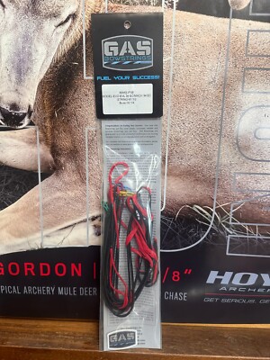 Gas Bowstrings PSE Mach 34 EC2 Evo Evl 34 Red and Black Strings w/Speed Nocks