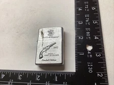 VINTAGE LIGHTER POCKET WINDPROOF 🔥 ZIPPO 1999 Smith & Wesson .22 Caliber Gun Lt