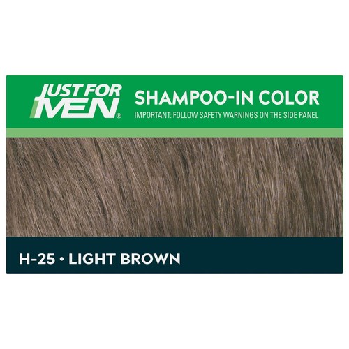 Just For Men Shampoo-in Hair Dye for Men, H-25 Light Brown, (Pack of 3) - Picture 7 of 9