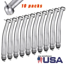 10pcs NSK Style Dental High Speed Handpiece Push Button 4 Hole Standard Head