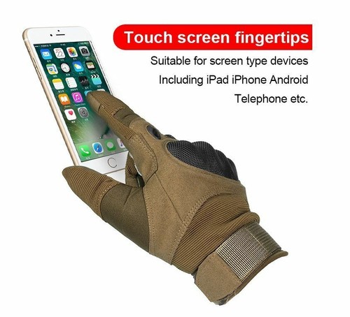 Jagd/Sport Hartknöchel Antirutsch Kohlefaser Touchscreen Taktische Handschuhe - Bild 12 von 15