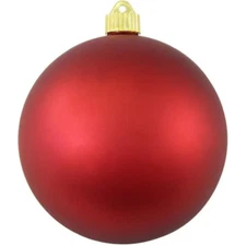 6" Red Alert Large Shatterproof Ball Christmas Tree Ornament