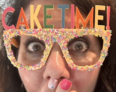 Birthday Party cake time Open Lens sunglasses glasses sprinkles