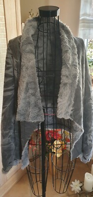 Damen Kunstleder-; Kunstpelz-; Wendejacke Jacke  Gr. 40 | 42 Neu
