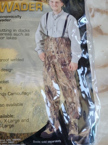 Stearns Lightweight Stocking Foot Chest Wader Model: H109 Size XXL Camouflage - Picture 6 of 10