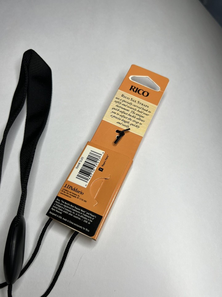 Rico Saxophone Strap, Tenor/Baritone, Solid black eBay