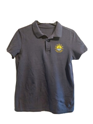 F&F Poloshirt ''Drei Brücken Grundschule'' Mädchen marineblau bestickt ~ 11-12 Jahre