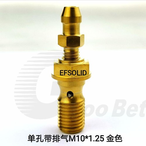 Titanium Single Double Banjo Bolt Bleed Nipple Screw M10 x 1.0 1.25 Drilled Head - Picture 26 of 32