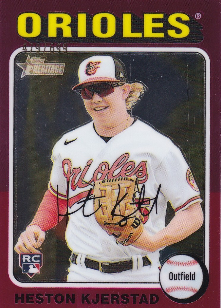 2024 Topps Heritage High #s Heston Kjerstad RC 479/699 Chrome #327 PWE