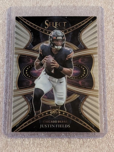 2021 NFL Panini Select Bears QB Justin Fields Rookie Phenomenon Prism NM - Bild 1 von 2