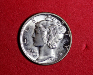 1945- Mercury Dime #P15645