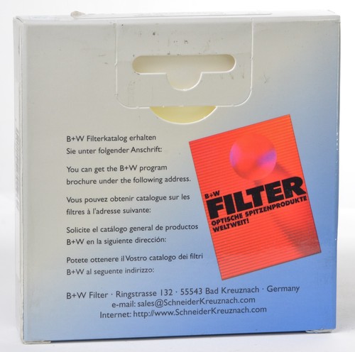 NEW IN BOX B+W 72E 72mm #022 Filter - Medium Yellow #8 contrast filter NOS - Picture 2 of 4