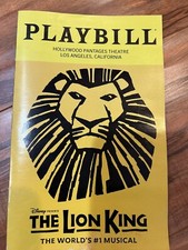 THE LION KING Musical PLAYBILL Los Angeles Hollywood Pantages Theatre Feb 2023