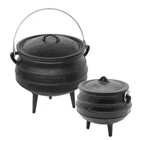 Cast Iron Cooking Pot Camping Stock Dutch Oven Campfire Outdoor Food Stew Potjie