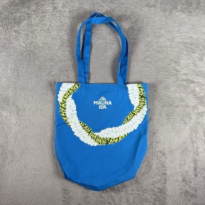 NEW Mauna Loa Hawaii Macadamia Chocolate Pikake Floral Lei Tote Shopping Bag