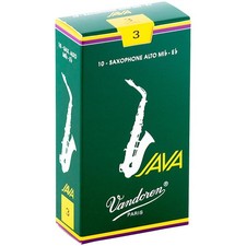 Vandoren Java Alto Saxophone Reeds Strength 3, Box of 10