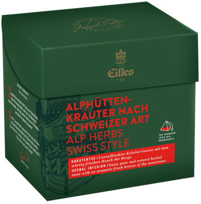 EILLES TEE Tea Diamond ALPHÜTTENKRÄUTER im Pyramidenbeutel, 10x20er Box