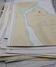 Vintage Nautical Chart NOAA SE Alaska CHS Canada Large Map Lot Of 21 1970-80s