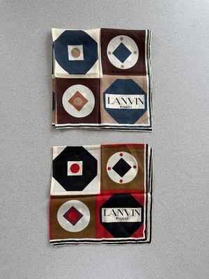 Lot of 2 Vintage LANVIN PARIS Scarf