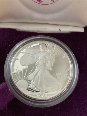 #ad #ad 1987 S “EAGLE COIN” .999 Troy Oz Silver 99.9% Silver San Francisco Mint. $115.00