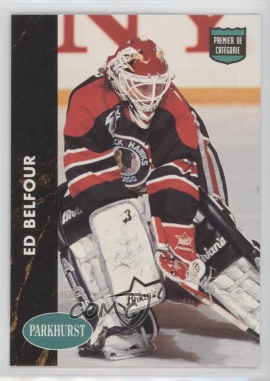 1991-92 Parkhurst French Ed Belfour #218 HOF t3w