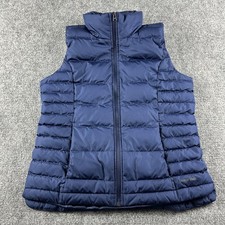 Lands' End Vest Youth Small Blue Quilted Down Puffer Insulated Full Zip Outdoor