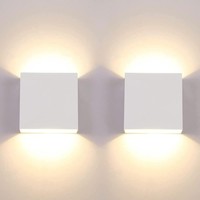 Led Wandleuchte 2 StüCk 7W Warmweiß 3000K Aluminium Innen