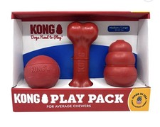 Kong Classic Dog Toys 3 Count Red M/L Dogs 30-65 lbs - A2000