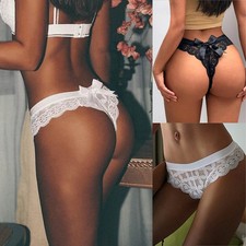 Sexy Lace G-string Thong Seamless Panties Lingerie Womens Bow Underwear Briefs